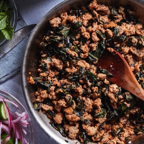 Chicken Larb with Coconut Rice from www.whatsgabycooking.com (@whatsgabycookin)