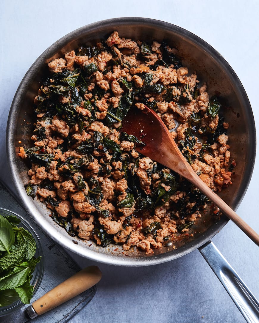 Chicken Larb with Coconut Rice from www.whatsgabycooking.com (@whatsgabycookin)