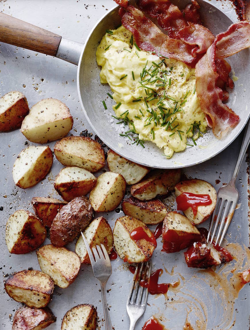 A simple recipe for breakfast potatoes from What's Gaby Cooking with perfectly crispy edges that are seasoned to perfection!