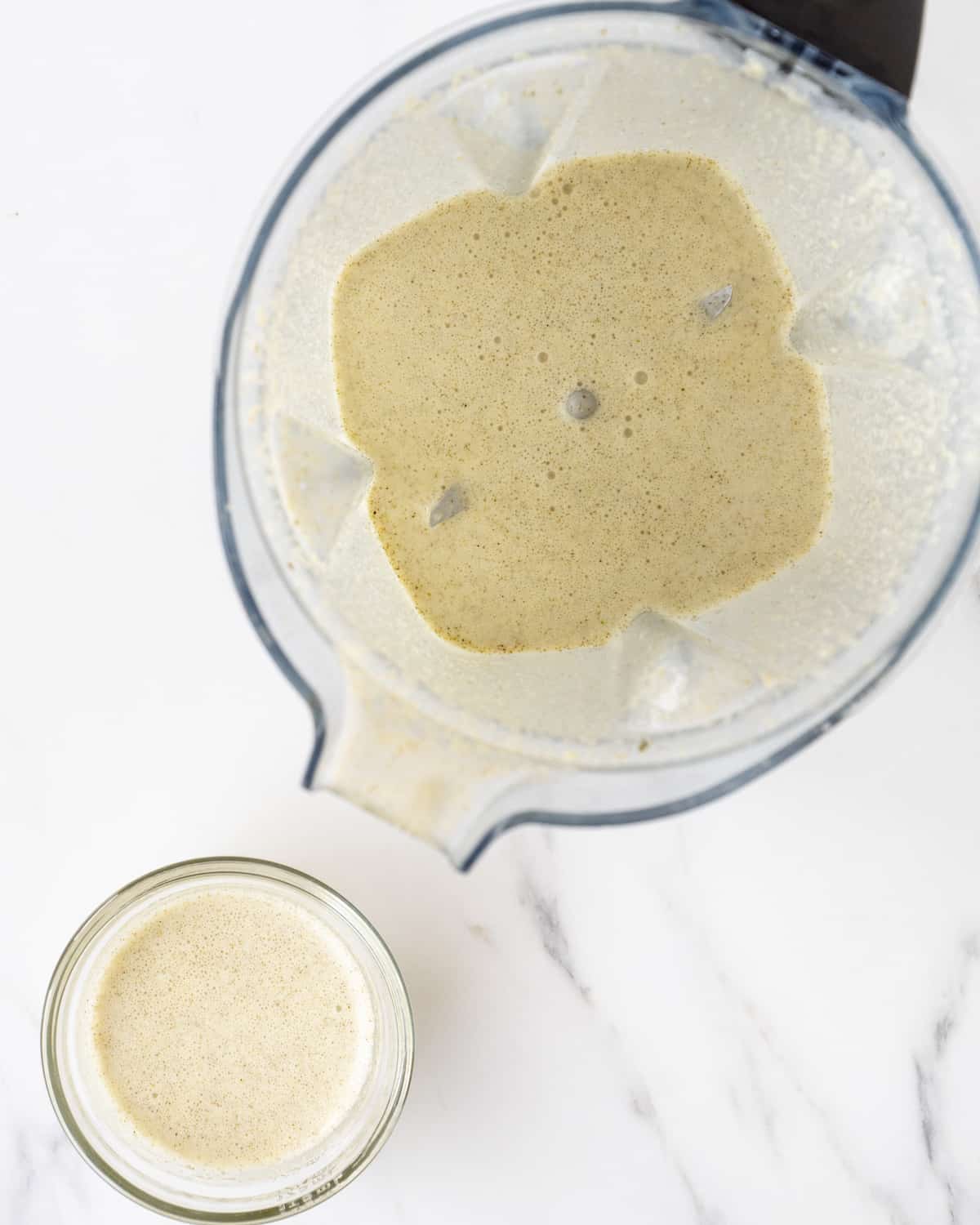 All the marinade ingredients are combined into a blender.  