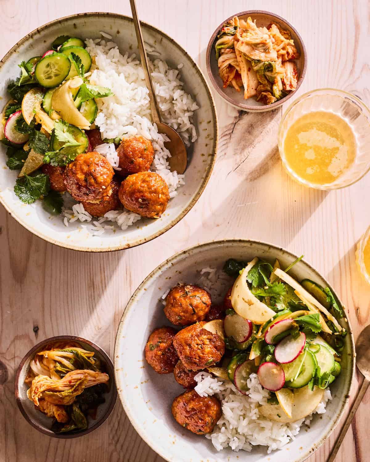 Korean Meatball Rice Bowls
