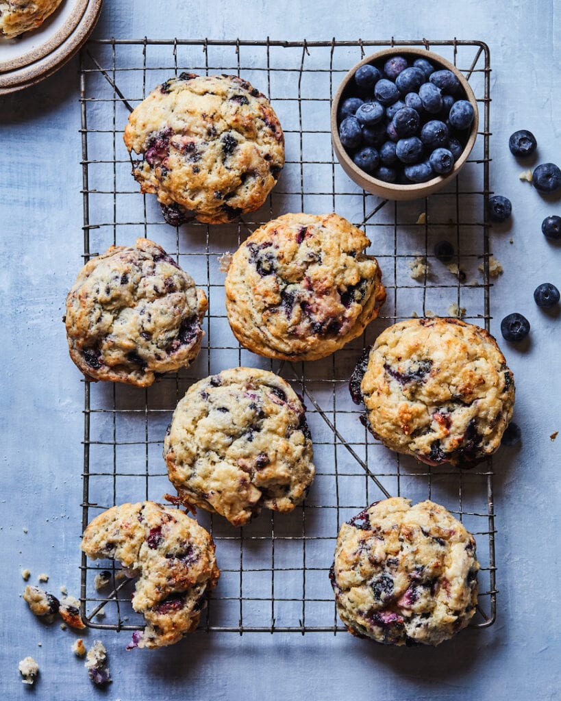 Blueberry Vanilla Goat Cheese Scones from www.whatsgabycooking.com (@whatsgabycookin)