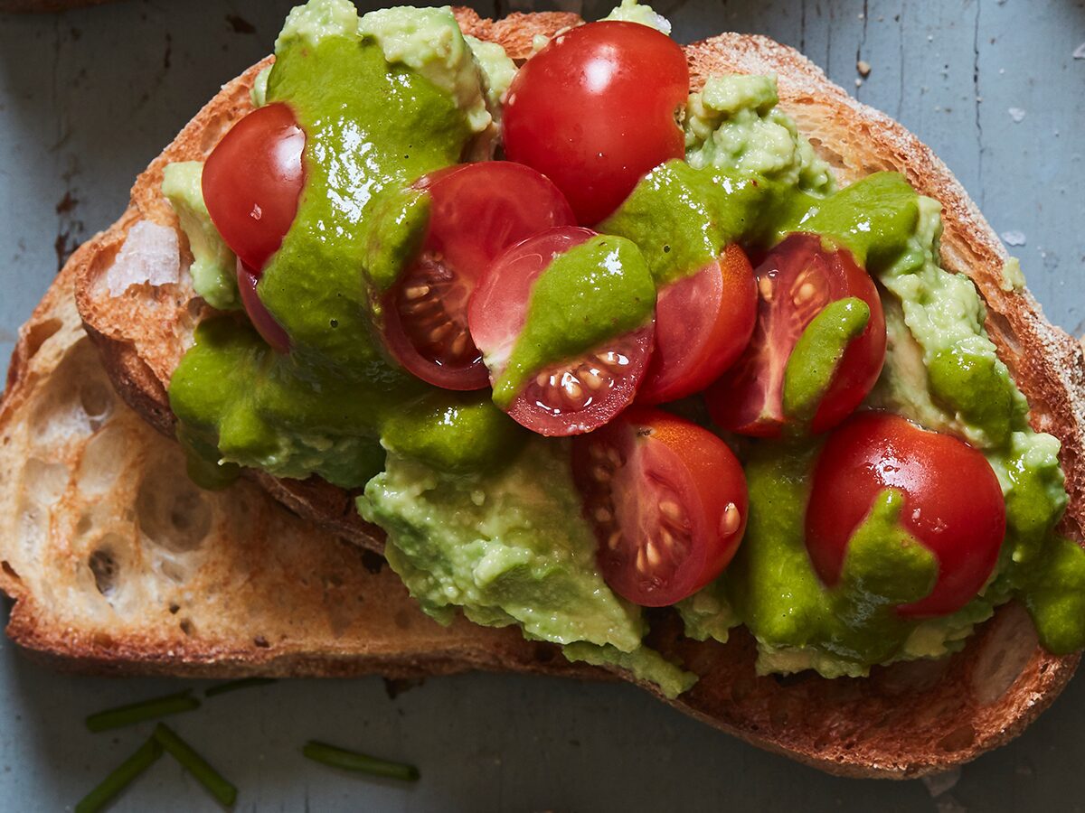 Basil Vin Avocado Toast