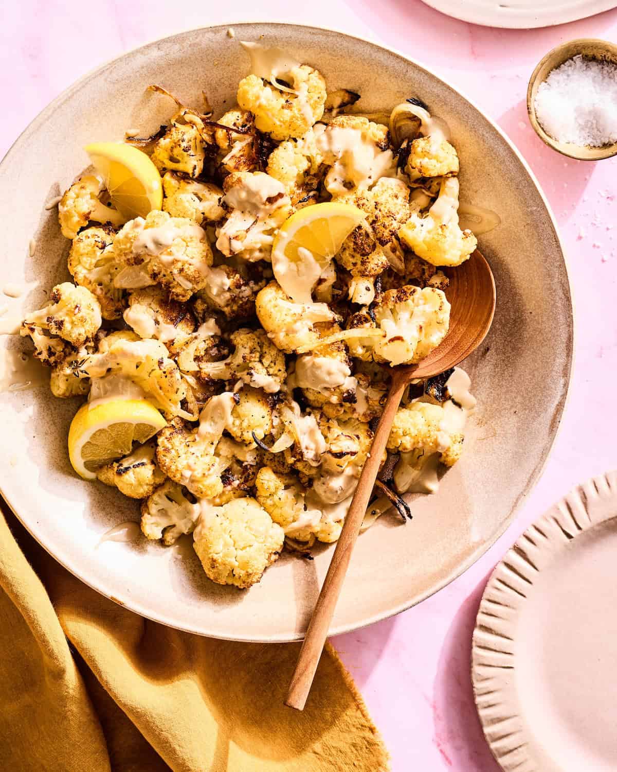 Roasted Cauliflower with Lemon Tahini