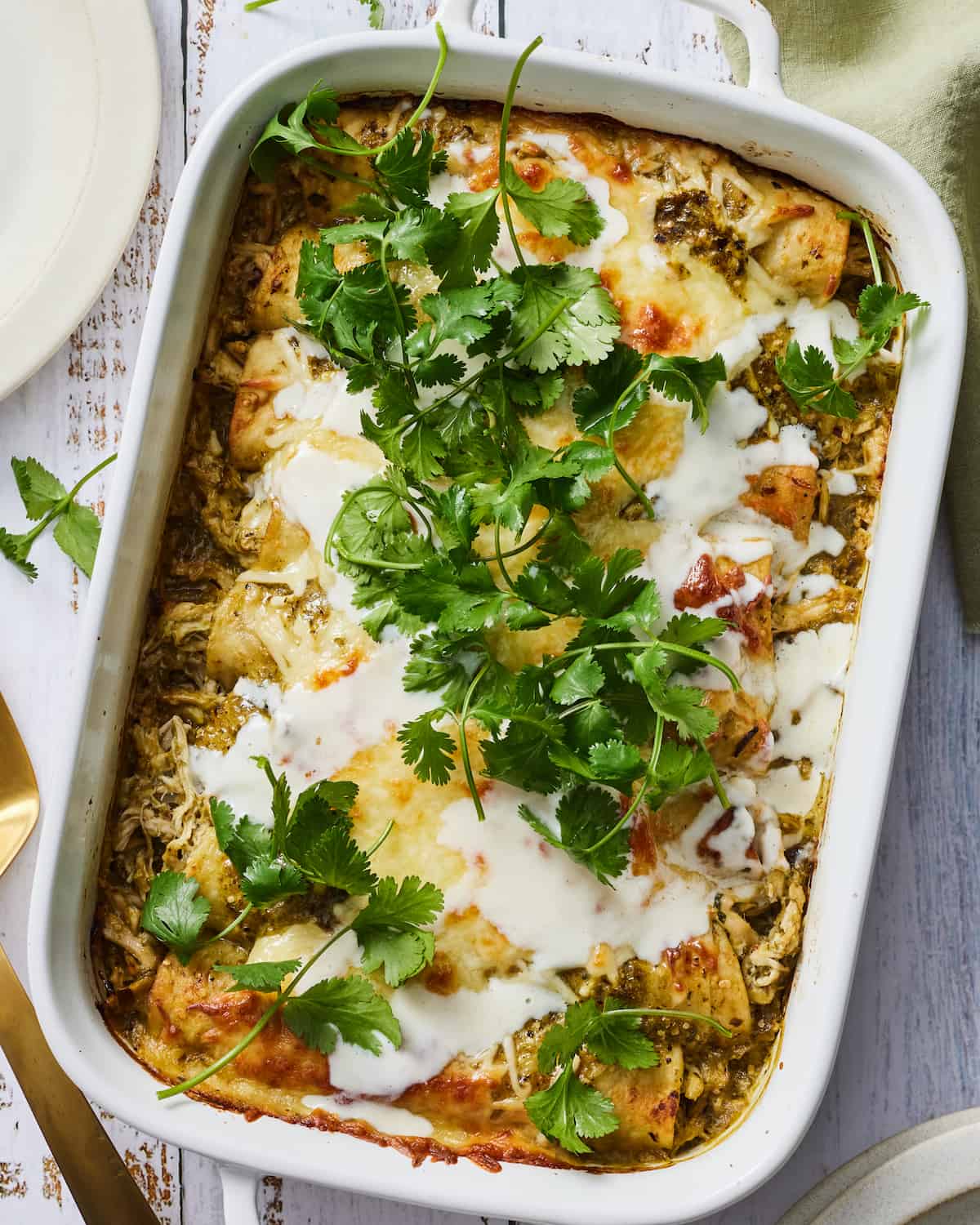 Chicken Enchiladas Verde from www.whatsgabycooking.com (@whatsgabycookin)