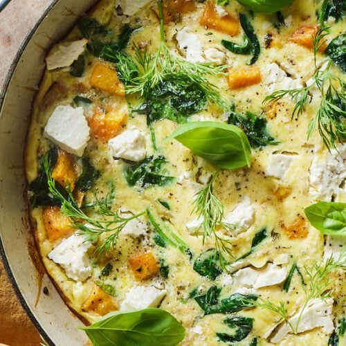 Feta Squash Frittata from www.whatsgabycooking.com (@whatsgabycookin)