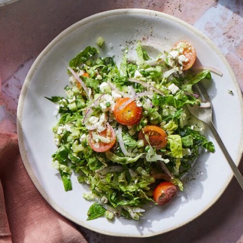 Greek Chopped Salad from www.whatsgabycooking.com (@whatsgabycookin)