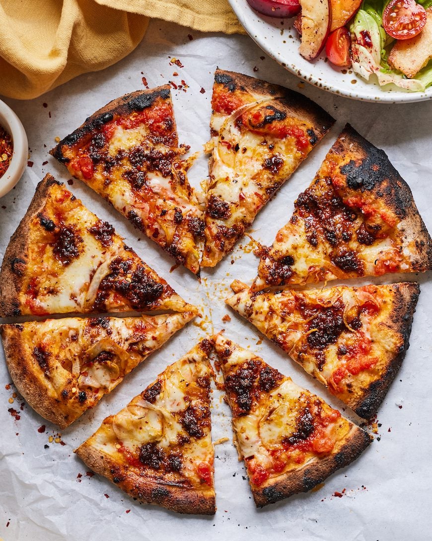 Tomato Cream Chorizo Pizza