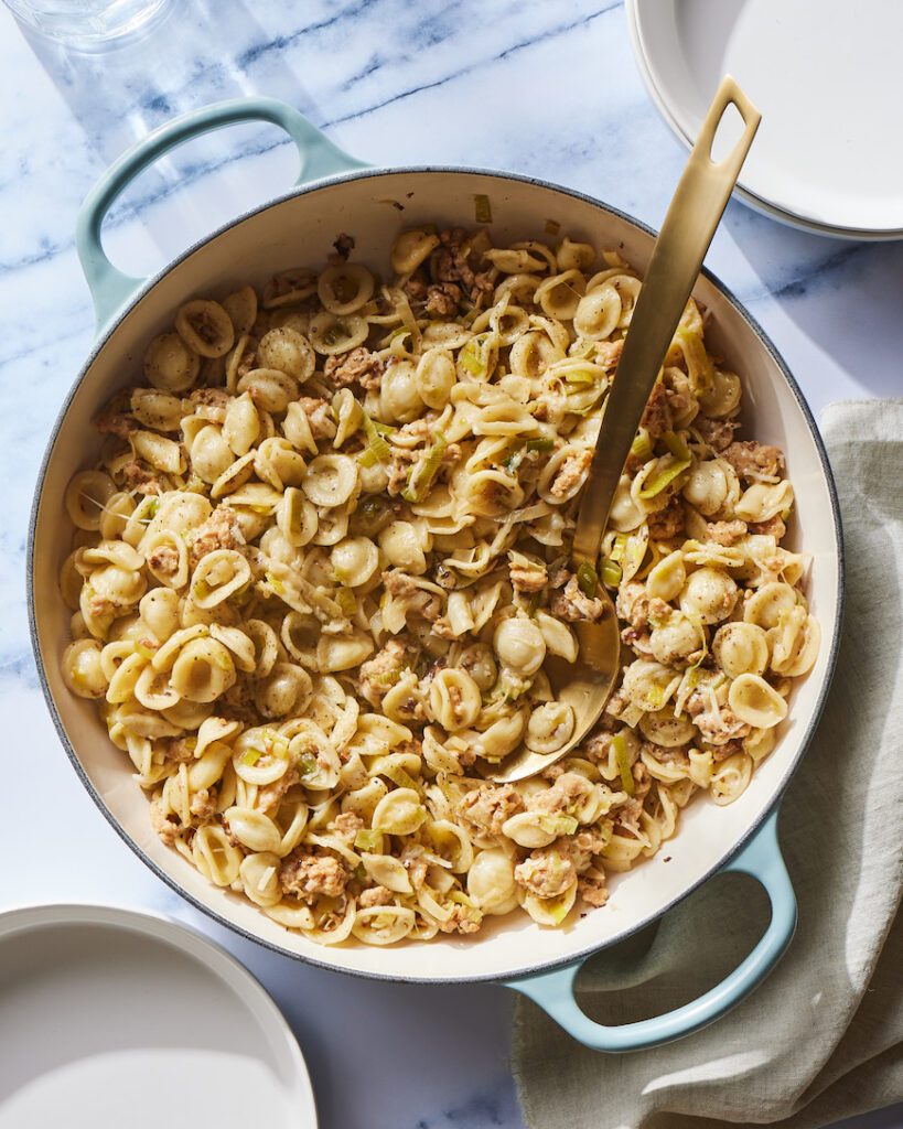 Sausage and Leek Pasta from www.whatsgabycooking.com (@whatsgabycookin)