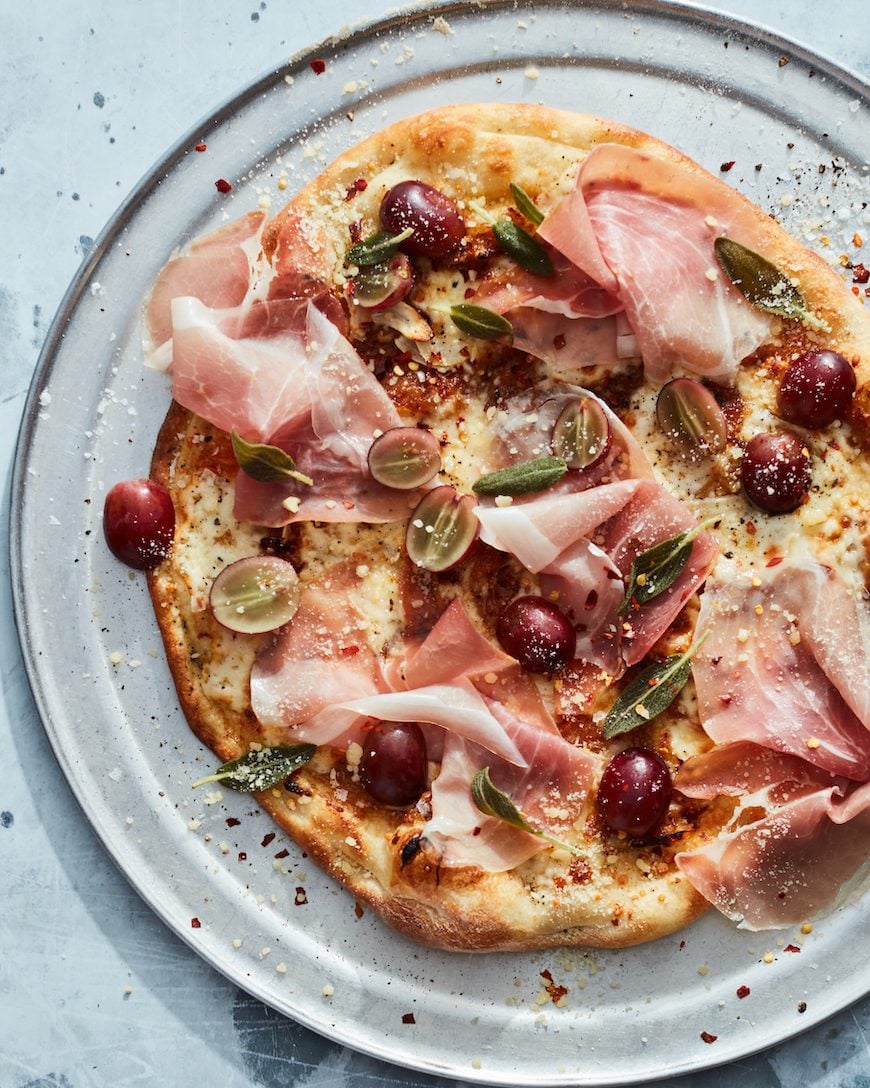 Caramelized Onion Pizza with Prosciutto