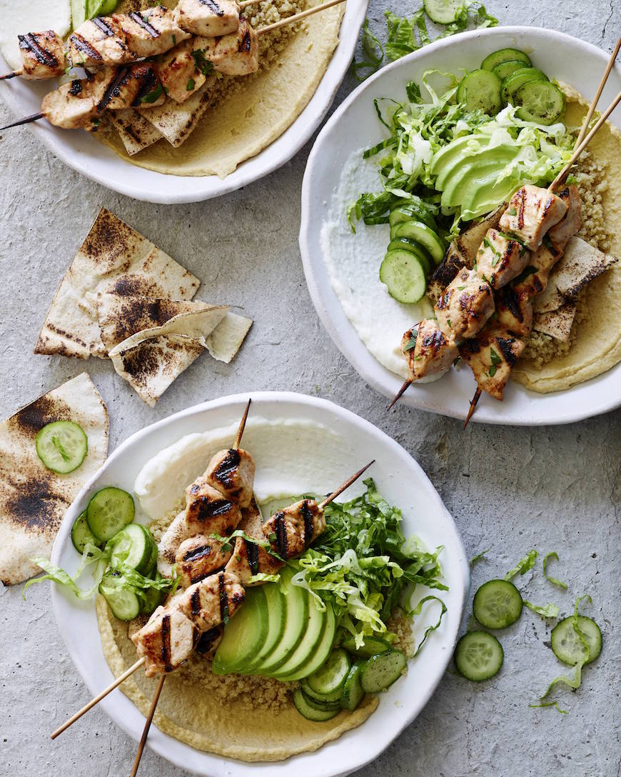 Chicken Tawook Quinoa Bowls