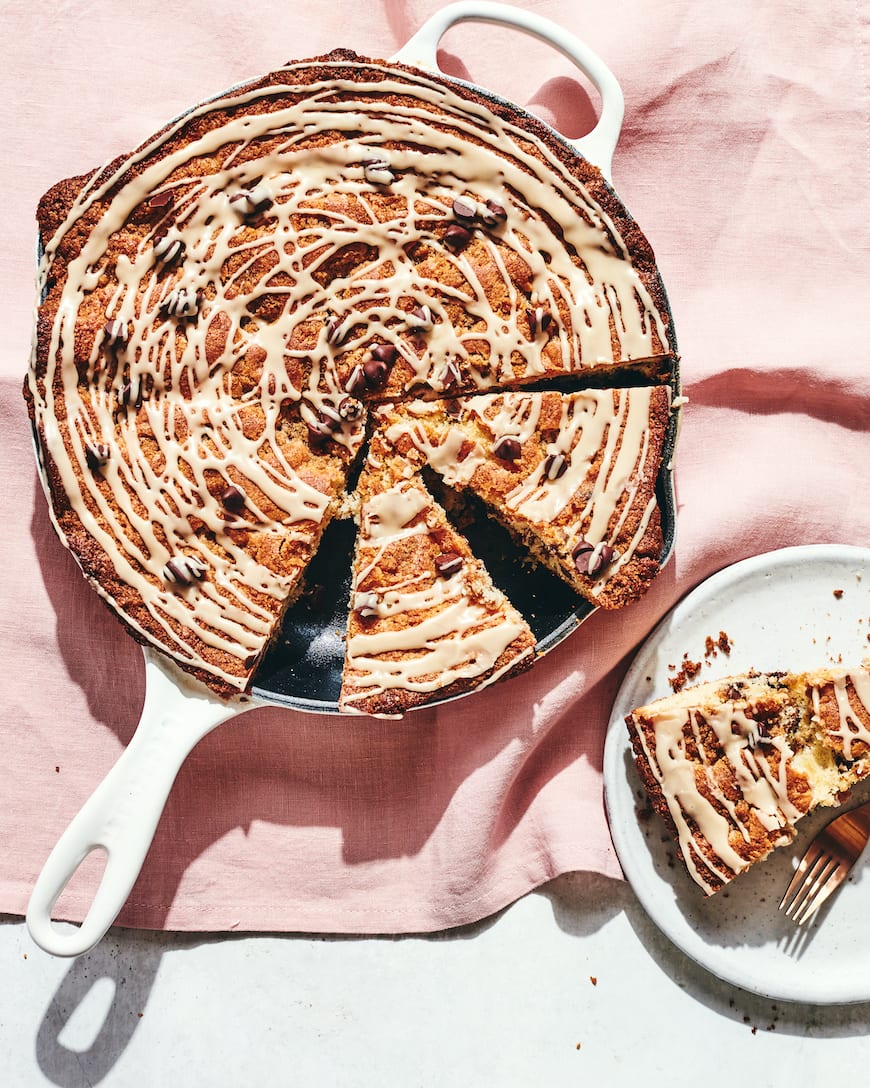 Chocolate Chip Streusel Skillet Breakfast Cake