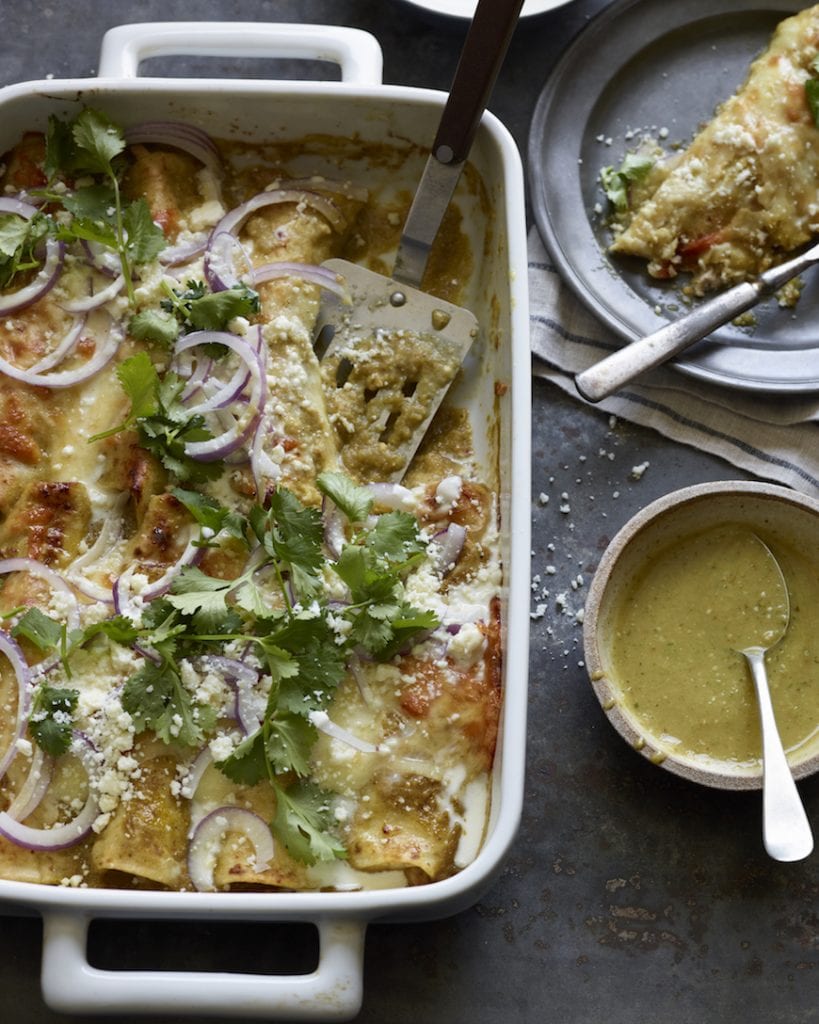 Chicken Enchiladas Verde from www.whatsgabycooking.com (@whatsgabycookin)