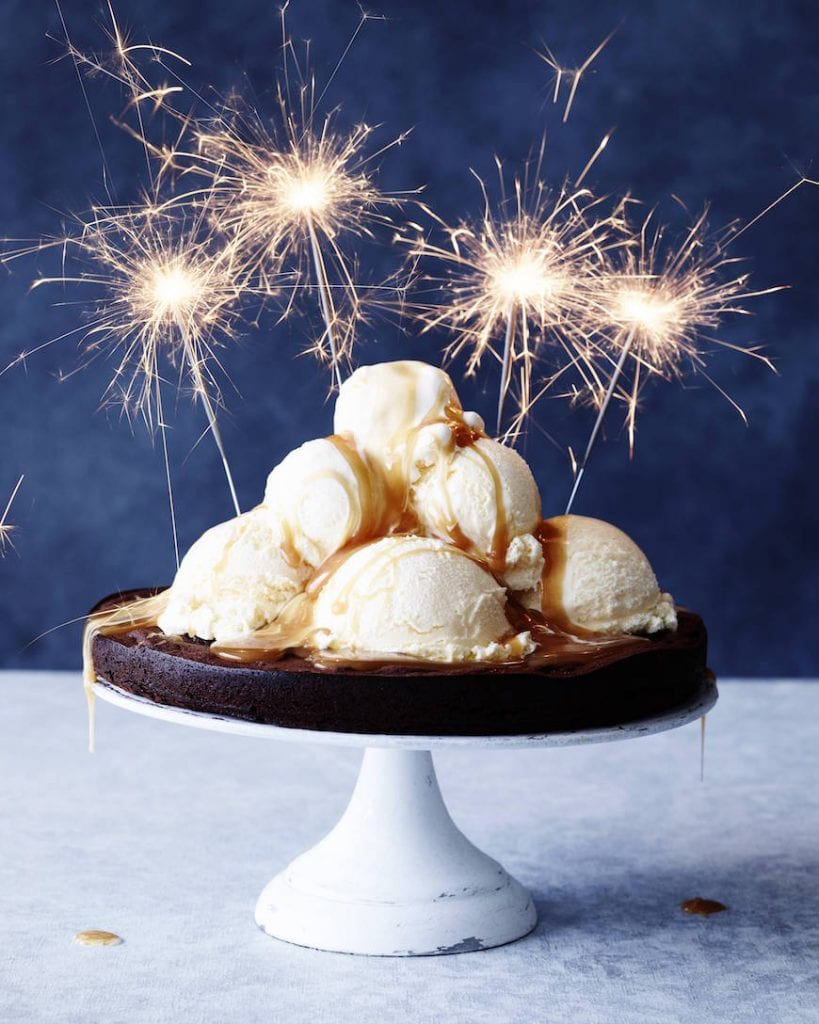 Caramel Drenched Flourless Chocolate Cake from www.whatsgabycooking.com (@whatsgabycookin)