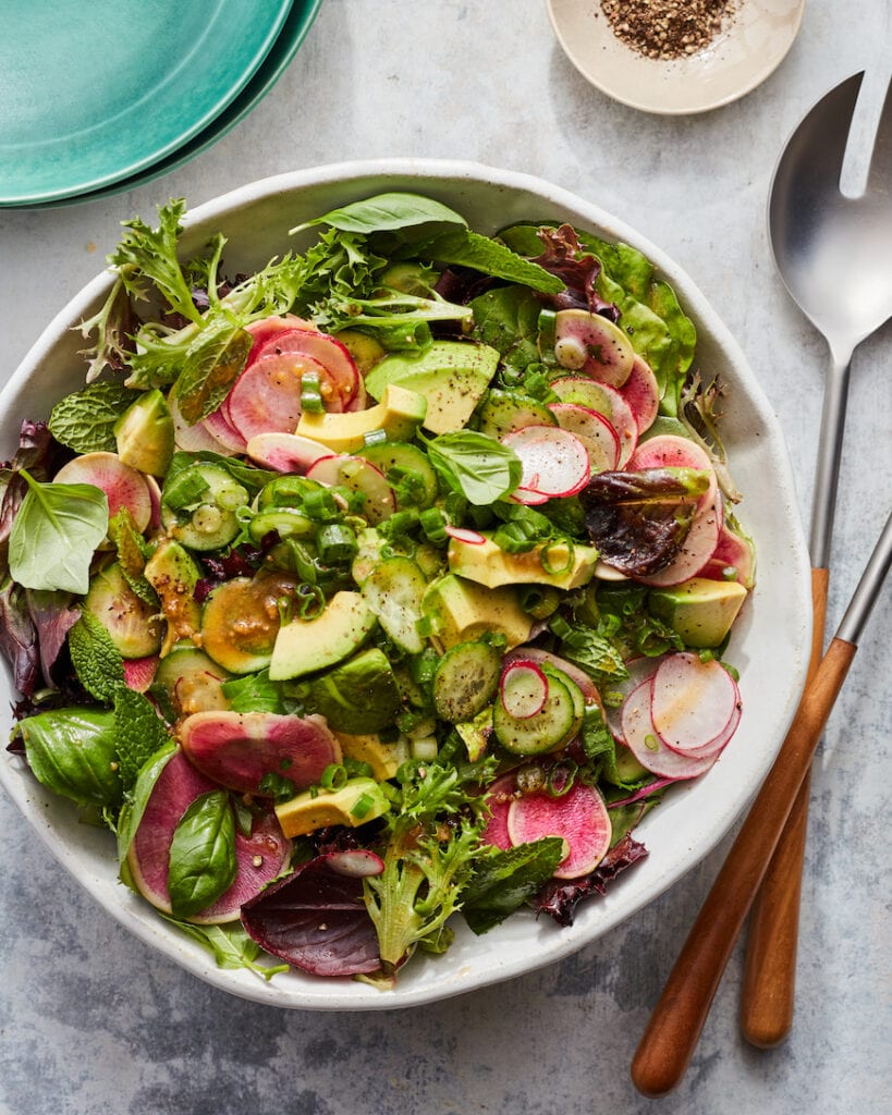 Ginger Soy Herb Salad from www.whatsgabycooking.com (@whatsgabycookin)