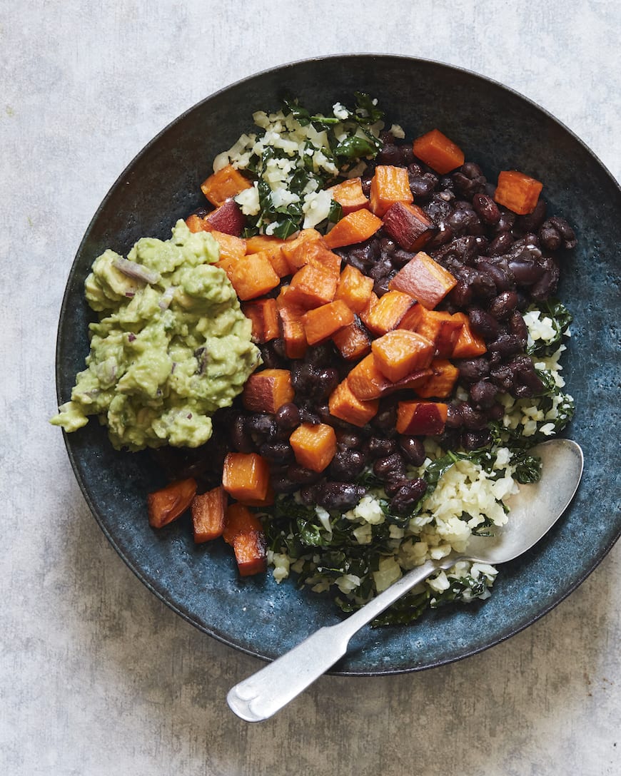 Cauliflower Rice Veggie Bowls (with Instant Pot Black Beans)