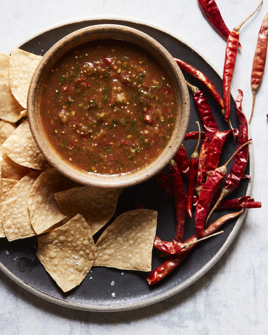 Roasted Arbol Tomatillo Salsa