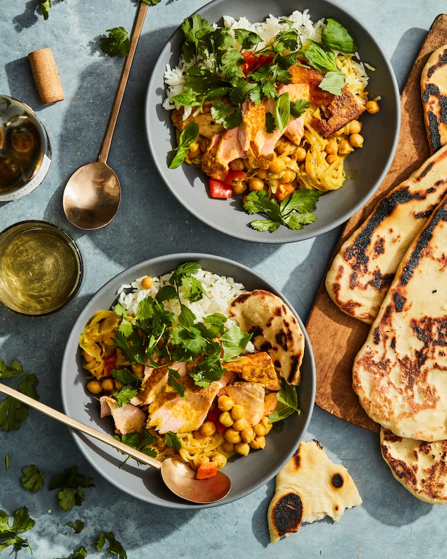 Curried Salmon Rice Bowl