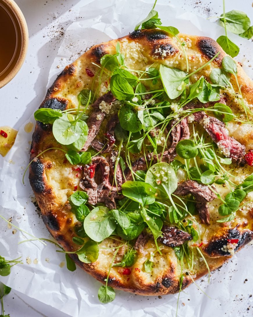 Calabrian Chili Steak Pizza
