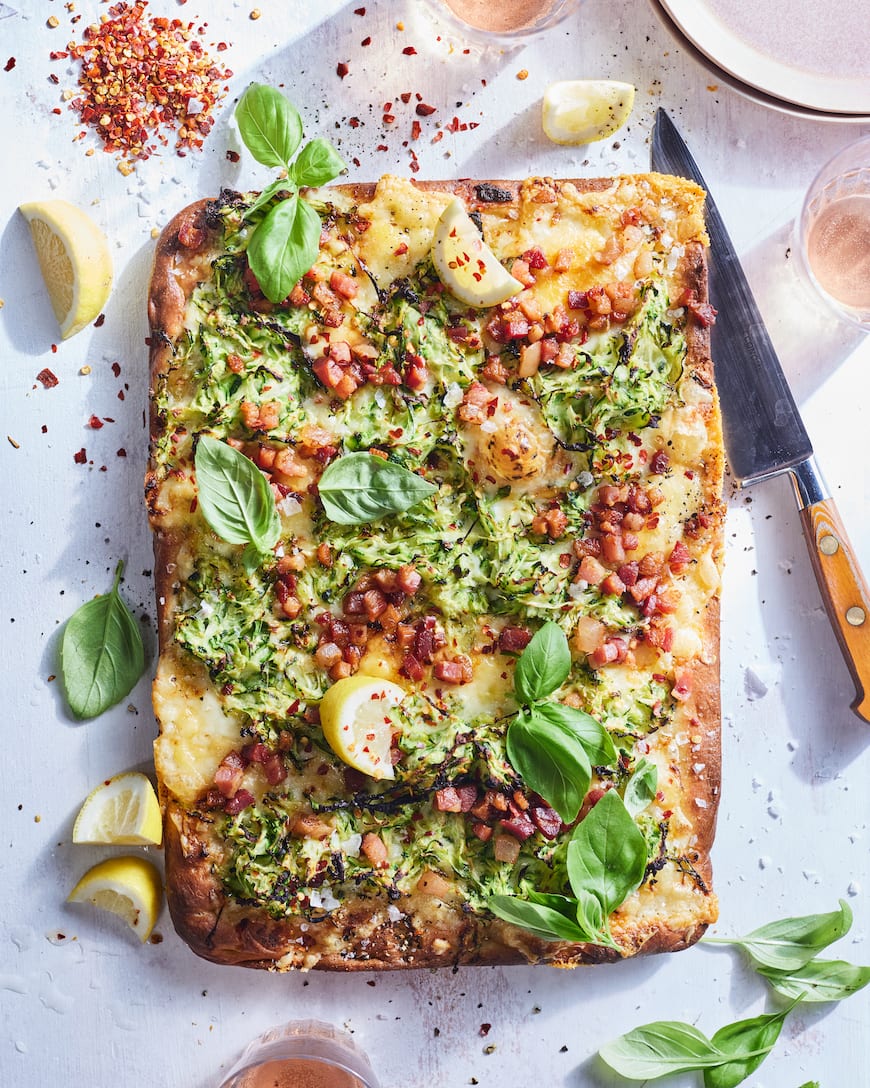 Roman Zucchini Pizza