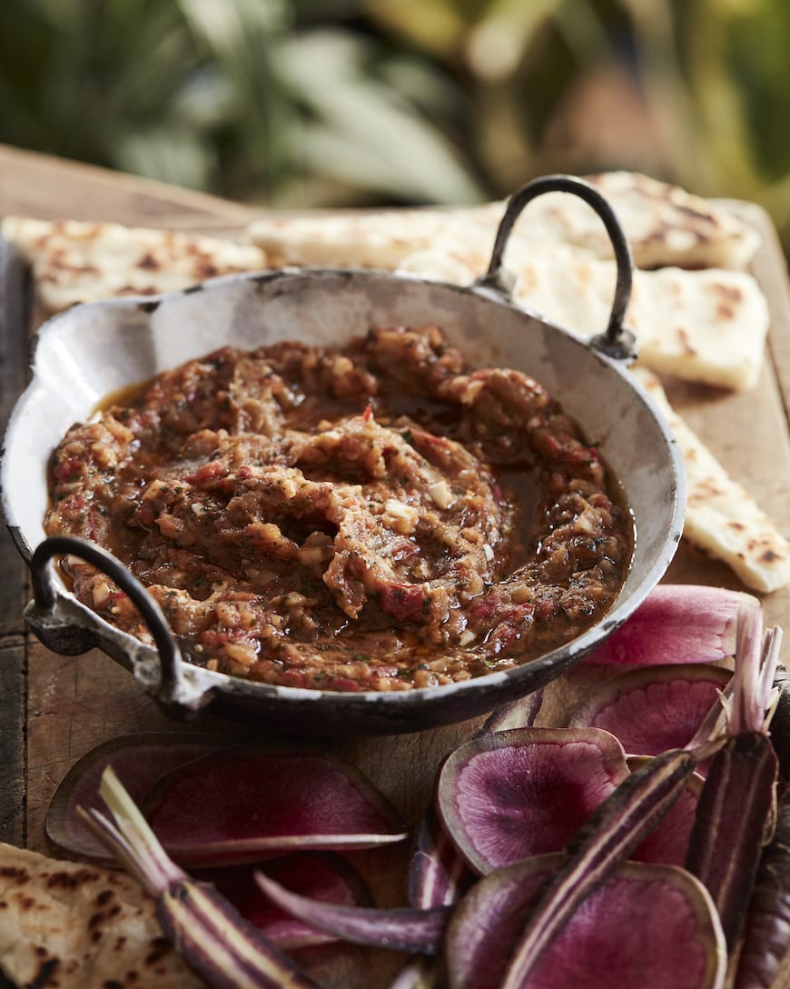 Moroccan Dinner Party Menu // Eggplant Dip from www.whatsgabycooking.com (@whatsgabycookin)