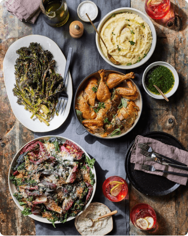 Roasted Chicken Dinner Party Menu